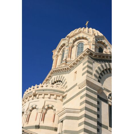 Tableau sur toile La Major Marseille 30x45 cm - Impression sur Toile Murale Décorative - Image imprimée en HD sur Toile - Toile sur Châssis en Bois FSC - Fabriqué en France