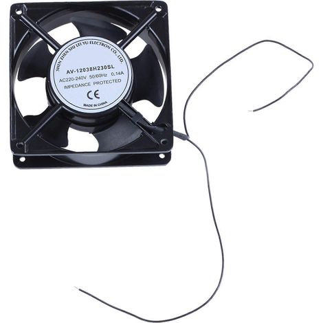 Dix ventilateurs de refroidissement sans balais AC 220V-240V 0,14A, mesurant 120 mm x 120 mm x 38 mm. (1/4)