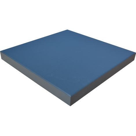 Chapeau de pilier aluminium plat 37x37cm 2mm anthra 7016 sablée (1/5)