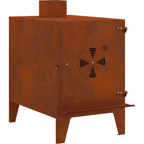 Réchaud de camping 35x50x60 cm acier corten