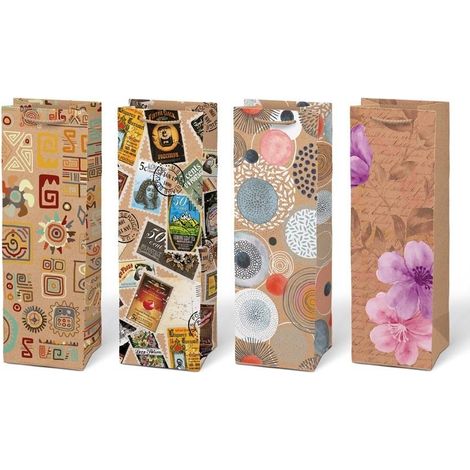 Sacchetto regalo in carta kraft 125x365x90