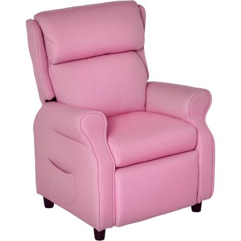 Fauteuil enfant réglable avec repose-pieds, accoudoirs, rose HAVRYA (1/5)