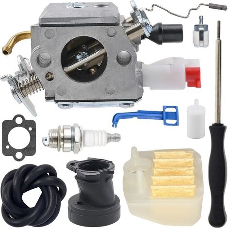 Carburateur compatible Husqvarna 340 345 346XP 350 353 – Remplace Zama C3-EL32, C3-EL18 – Pour tronçonneuse Jonsered (1/5)