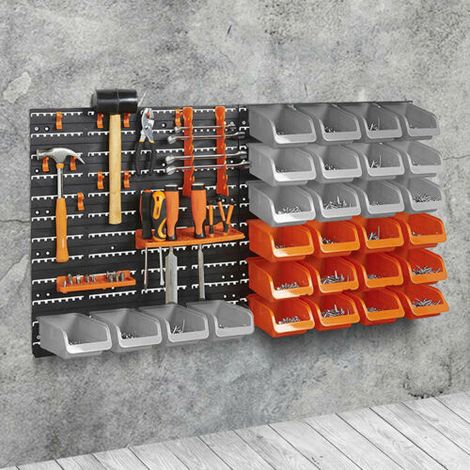 M MCombo Wand Aufbewahrungsbox Lagerboxen Stapelboxen Sortierbox 41-tlg. Plastik