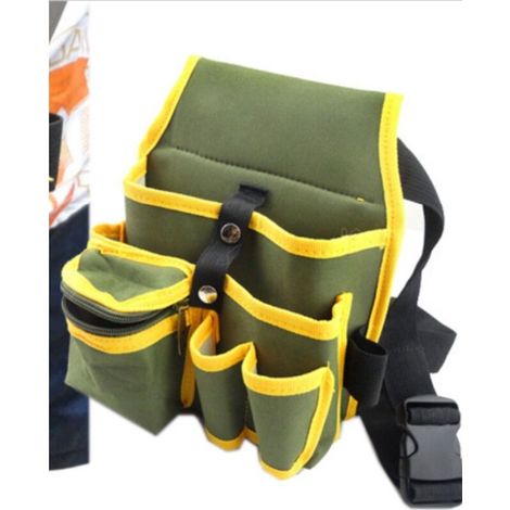 Outil Multifonctionnel Sac Banane Ceinture Ajustable Sac de Travail Professionnel 1pc Vert