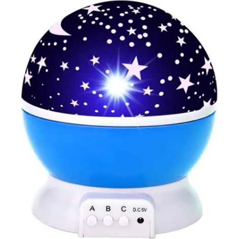 Ortviai Projecteur d'étoiles LED rotatif, lampe de nuit romantique super lumineuse, couleur bleue, 12 x 12 x 13,5 cm (1/5)