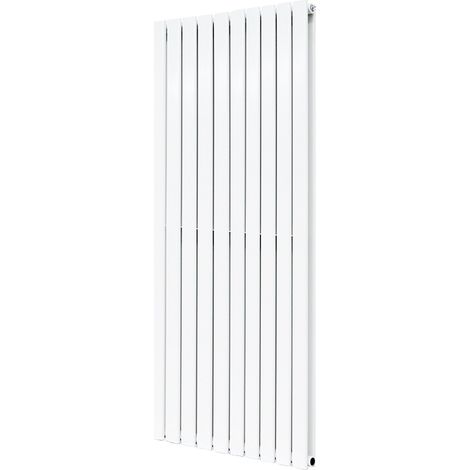 Warmehaus White Flat Panel Double Column Vertical Tall Radiator 1800x680mm (1/4)