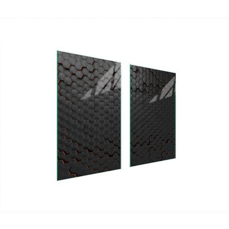 PLAQUE DE PROTECTION EN VERRE POUR POÊLE 75x52 NOIRE (1/5)