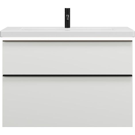 burgbad Eqio lavabo cerámico con mueble bajo para lavabo con