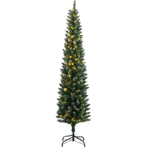 Sapin de Noël  Arbre de Noël artificiel mince 300 LED 240 cm (1/5)