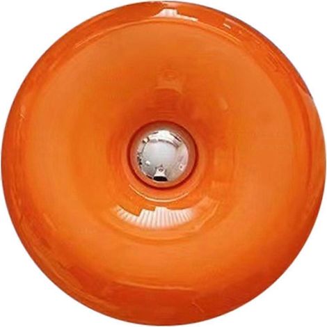 Lampe en forme de donut orange, lampe moderne du milieu du siècle, lampe de chevet, lampe Art déco originale, magnifique lampe décorative pour table et mur (1/5)