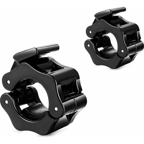 Lot de 2 fermoirs d'haltères à fermeture rapide pour haltères olympiques - Pour entraînement, haltérophilie, changement rapide - Accessoires de salle de sport (50 mm) (1/5)