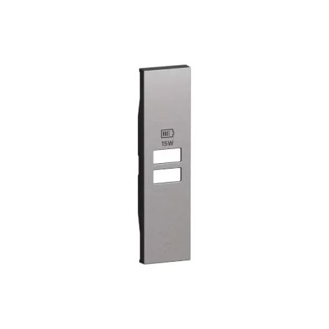Cover 1 modulo per caricatori USB Steel Bticino Living Now KS13C