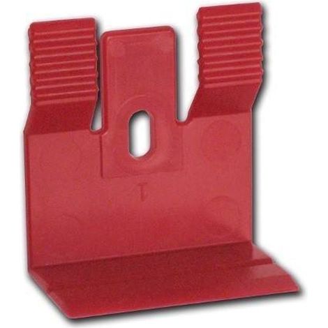 PROVISTON Befestigungsclips für MDF Sockelleisten 31.3 x 16.8 mm Kunststoff Rot inkl. Schrauben & Dübeln 50 St. (1/3)