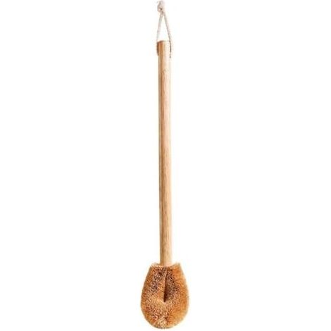 1 brosse de toilette pratique à long manche pour nettoyage des toilettes (marron clair, 49 x 8 cm) (1/4)