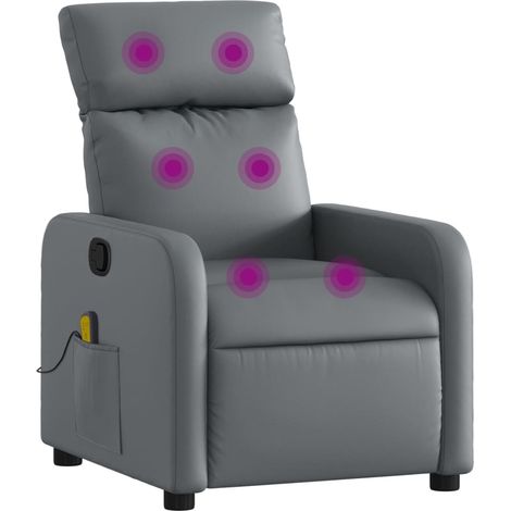 Maison Exclusive - Massagesessel Grau Kunstleder