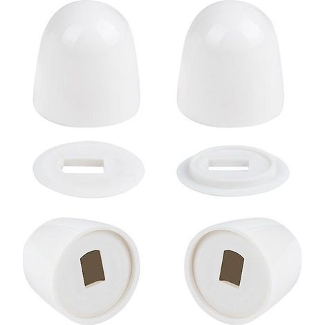 Ensemble d'accessoires de nettoyage pour abattant de toilettes comprenant 10 paires de capuchons de boulons blancs et de boulons d'ancrage (1/5)
