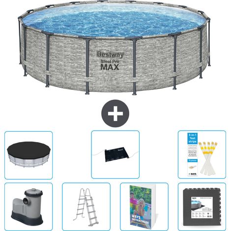 Bestway Piscina Bestway Steel Pro MAX Rotonda - 488x122 cm - 8-pezzi  S543 (1/4)