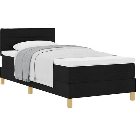 Maison Exclusive - Boxspringbett mit Kissen mit Kopfteil Schwarz