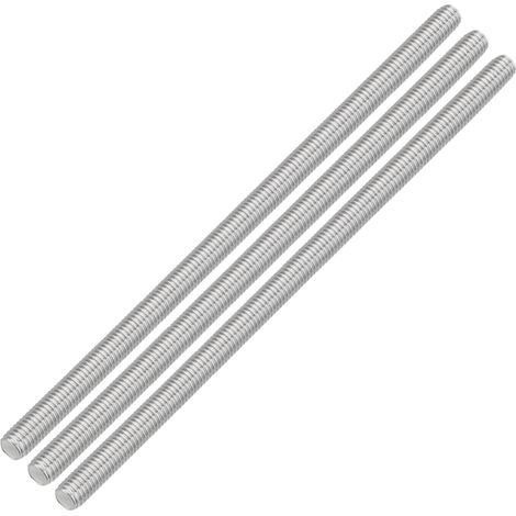 3pcs Tige Filetée Complète M8x180mm Acier Inoxydable 304 Argenté (1/5)