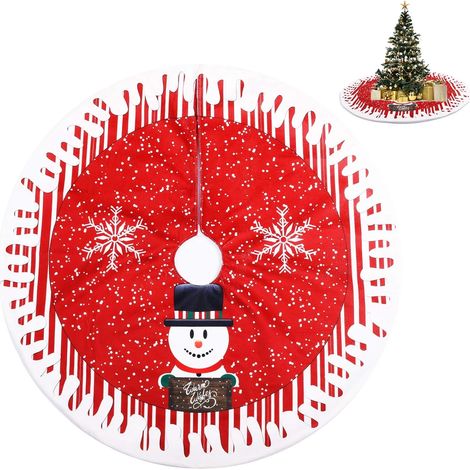 T-shirt sapin de Noël, tapis sapin de Noël, housse de base sapin de Noël pour décoration de fête de Noël (80 cm) (1/5)