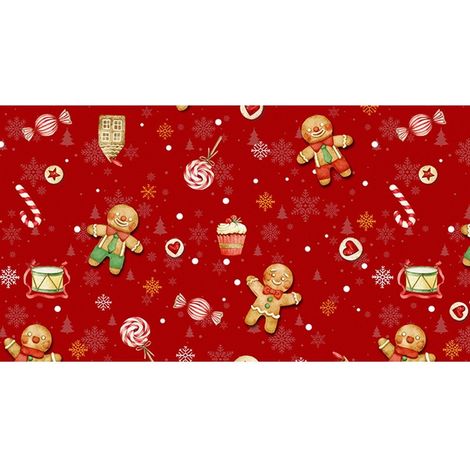 Tovagliato In Pvc Fantastik Linea Natalizia 1203-1 Rotolo Cm.140 (H) X 20 Mt (L)