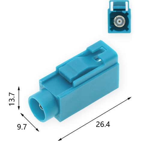 Connecteur automobile FAKRA-JK/SMA-KJ, adaptateur universel FAKRA mâle/femelle de type Z. (1/3)