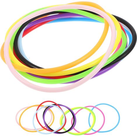 100 Pieces Colorful Silicone Bracelet, Thin Ring 2.5 Mm (1/5)