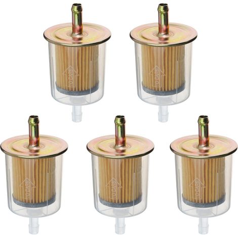 Universal-Inline-Kraftstofffilter für Traktoren, Autos, LKWs, Motorräder, Gasmotoren, 5 Stück (1/5)