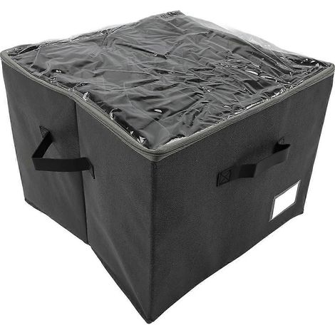 Schuh-Organizer für den Kleiderschrank, 12 Fächer, Aufbewahrungsbox mit transparentem Deckel, tragbar, groß, grau, 1 Stück