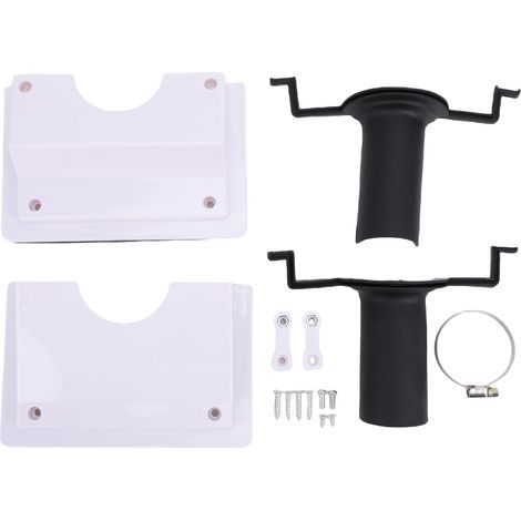 Kit Couverture Lignes Pénétration Murale CVC 45mm – Assemblage Fils Corps Fendu Blanc pour Système Climatisation (1/5)