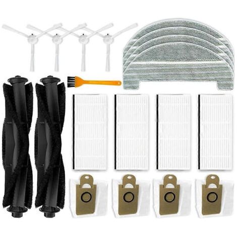 LAN Pièces de rechange pour aspirateur robot Ultenic T10 : brosse principale, filtre HEPA, lingette de nettoyage et sacs à poussière (1/5)