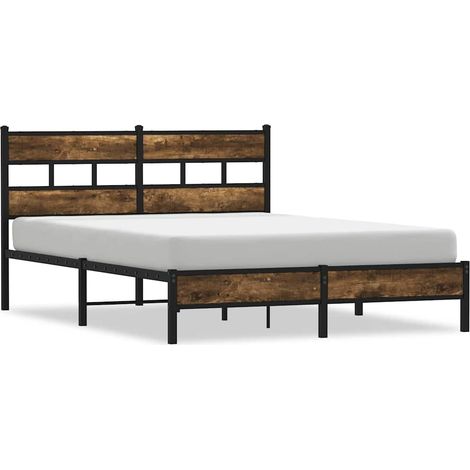 Maison Exclusive - Giroletto senza Materasso con Testiera Rovere Sonoma 137x190 cm (1/5)