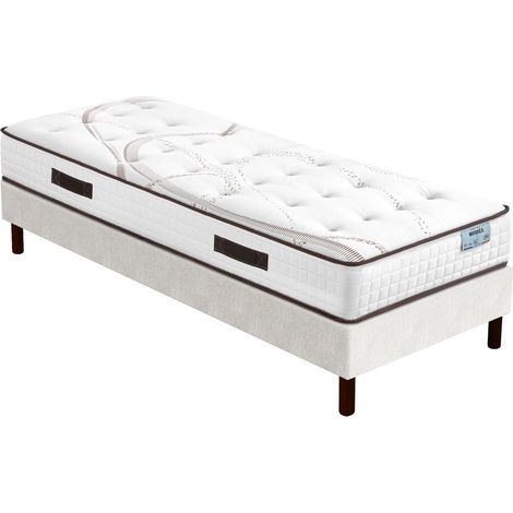 Matelas Moorea + sommier SR15 - 90x190 - Mousse - Hauteur 25 cm - Soutien ferme (1/5)