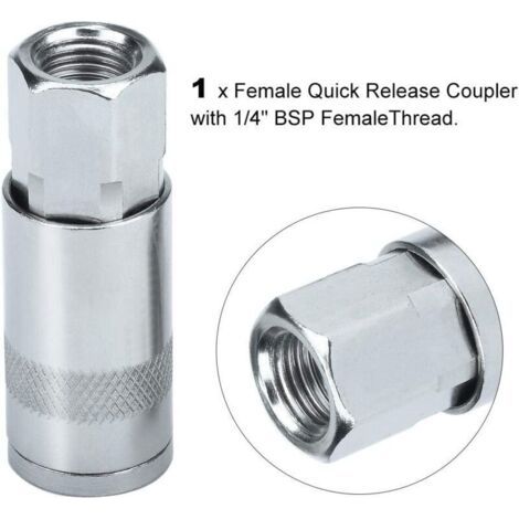 NALOOKAMIC Lntyq Tuyau De Conduite D'air Compresseur Raccord Coupleur D'air et Kit Plug Couplings Connecteur Mâle Femelle, BSP 1/4\