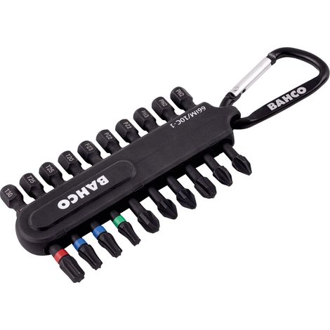 Bahco 66IM/10C-1 High-Resistance 10-Piece Screwdriver and Bit Set with PH, PZ, and TORX® Drivers