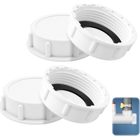 4 Pièces Bouchons d'Obturation 40mm pour Tuyau d'Évacuation (Blanc) (1/5)