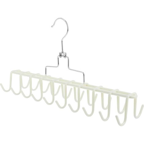 Crochet Porte-Ceintures en Métal  avec Revêtement Antidérapant, Rangement Gain de Place pour Foulards et Ceintures, Organisateur Simple et Élégant pour Dressing et Voyage (1/5)