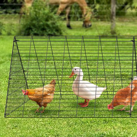 Tunnel pour poules 287x78.7x24.2 pouces portable exterieur cadres d angle 2 ensembles canards lapins (1/5)