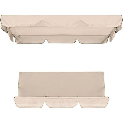2 housses balancelle jardin190cm tissu Oxford600D anti-UV cordons serrage terrasse (1/5)