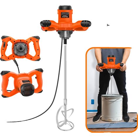Frullatore elettrico a pale, 6 velocità regolabili, potenza 2600W, arancione/nero (1/2)