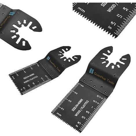 Lot de 10 lames scie oscillantes universelles compatibles avec la plupart des outils multifonctions - 4,5 cm (1/5)
