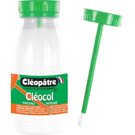 Cléocol Colle Blanche Extra-Forte Multi-Usage avec Pinceau Intégré 250 g (1/5)