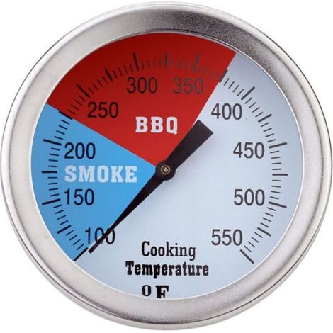 Thermomètre Barbecue Inox 76mm, Pour Four Pizza Fumoir Charbon, Pièce Rechange BBQ (1/4)