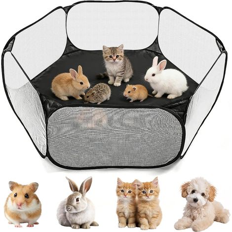 1 Parc pour animaux de compagnie, pliable, pop-up, maille respirante, polyester, intérieur extérieur (1/5)