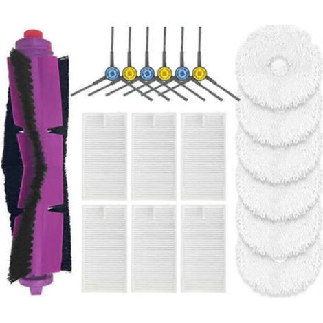 19-teiliges Set für den Midea V12 Saugroboter: Ersatzteile, Zubehör, Hauptwalze, Seitenbürste, HEPA-Filter und Reinigungstuch.