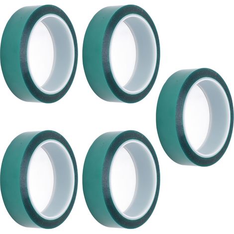 Ruban électrique PET haute température 5 pièces, épaisseur 0,05 mm, largeur 25 mm, longueur 33 m, résistant aux acides, alcalis et corrosion, isolant thermique. (1/5)