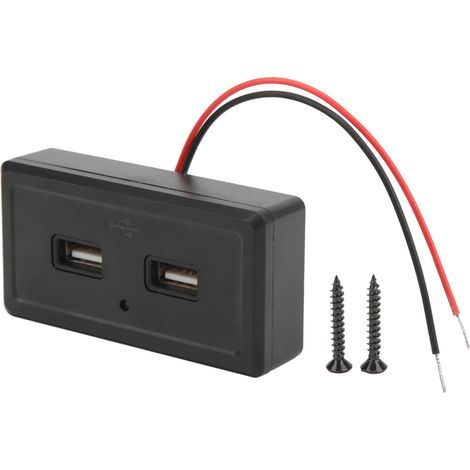 Panneau de chargeur double USB pour Bus RV, noir, entrée 12-24V, étanche, Modification universelle (1/5)