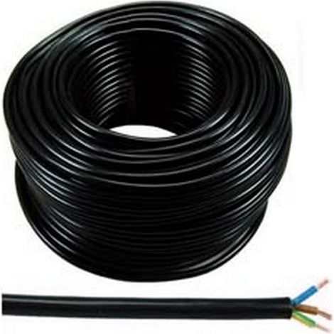 100MT CAVO ELETTRICO MULTIPOLARE SIMILGOMMA NERO H05VV-F - 3x mmq.1,5 colore nero