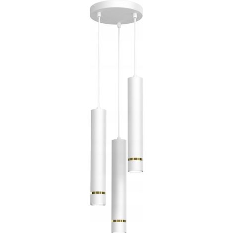 Tubes de lampe suspendus au plafond sur un spot circulaire en forme de stalactite (1/5)